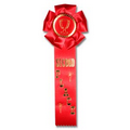 11.5" Stock Rosettes/Trophy Cup On Medallion - 2ND PLACE